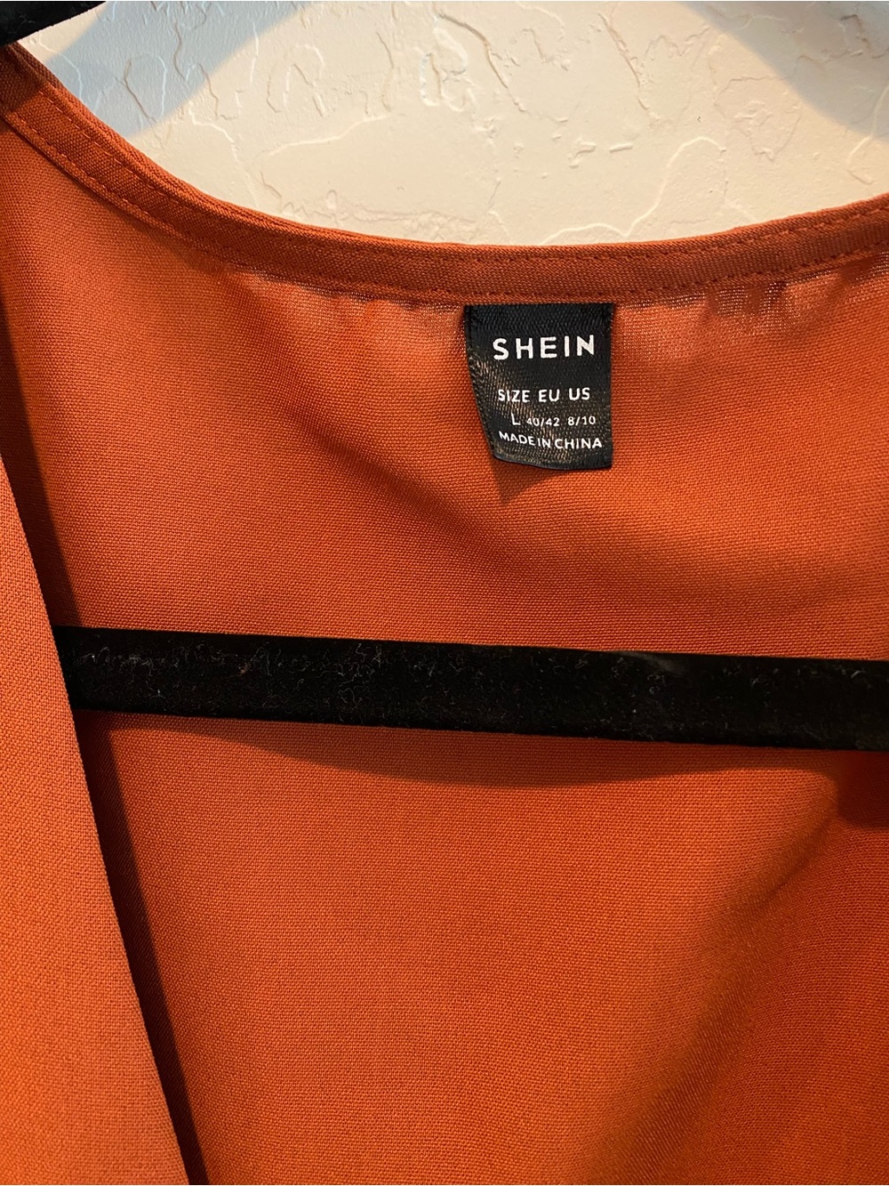 SHEIN Tie-Front Rust Midi Dress - Picture 5 of 10
